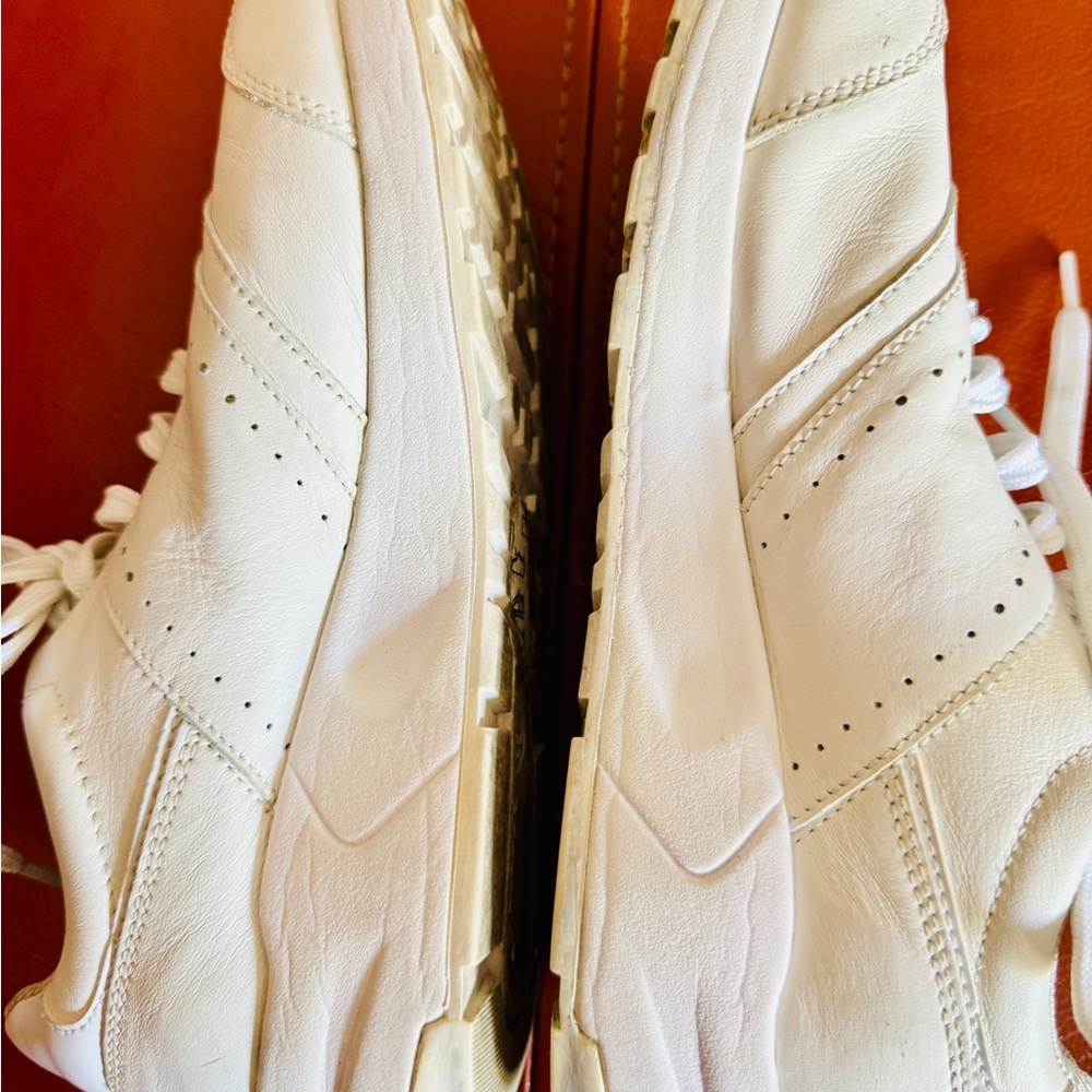 Geox White  Leather Sneakers Respira  size 10 - Picture 9 of 12